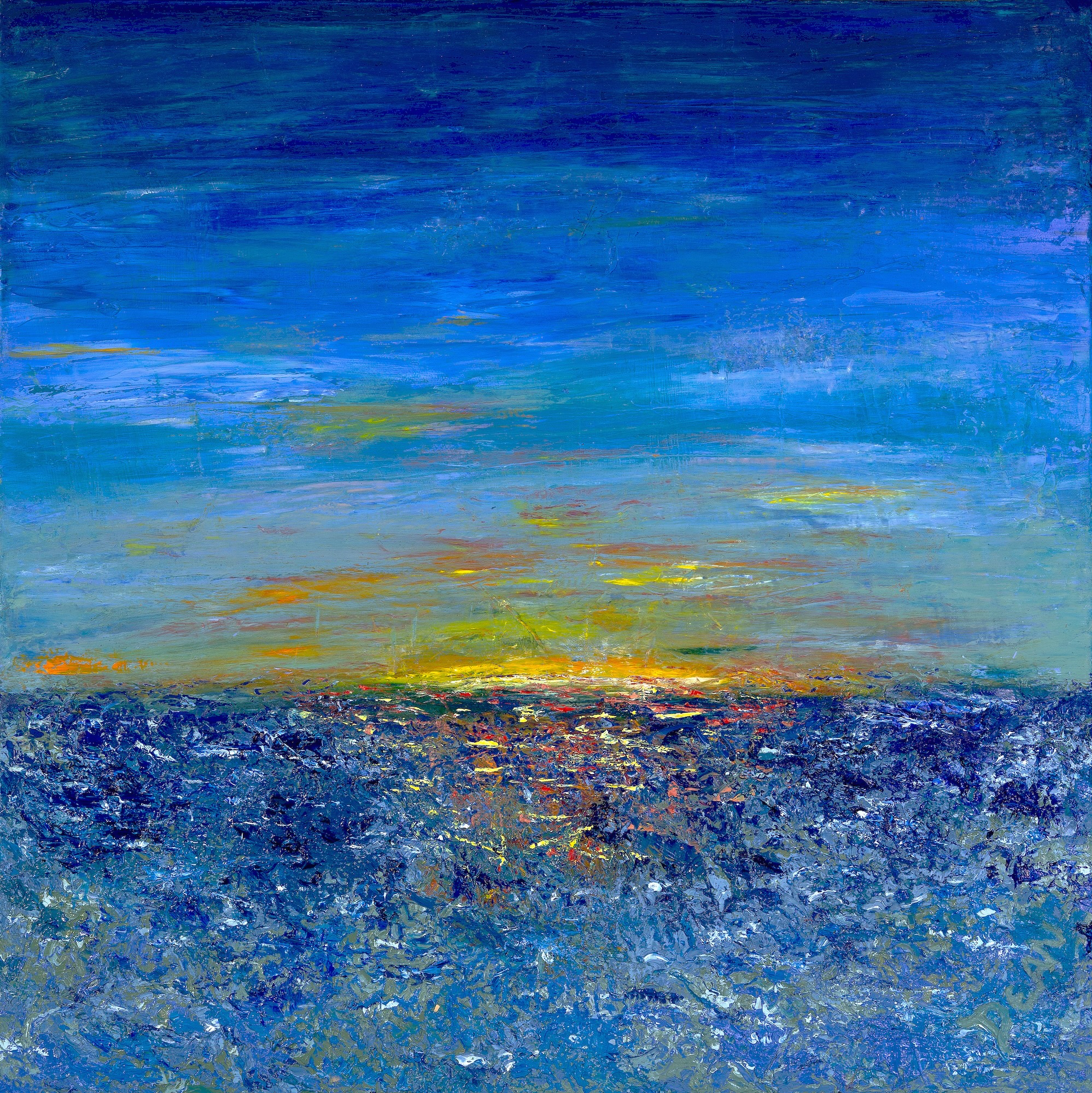 Pacific Sunset: oil painting on canvas