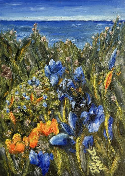 Ocean View, Spring - oil on canvas